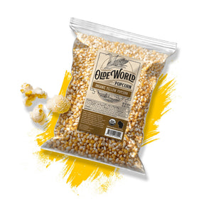 Olde World Popcorn woman-owned small business badge