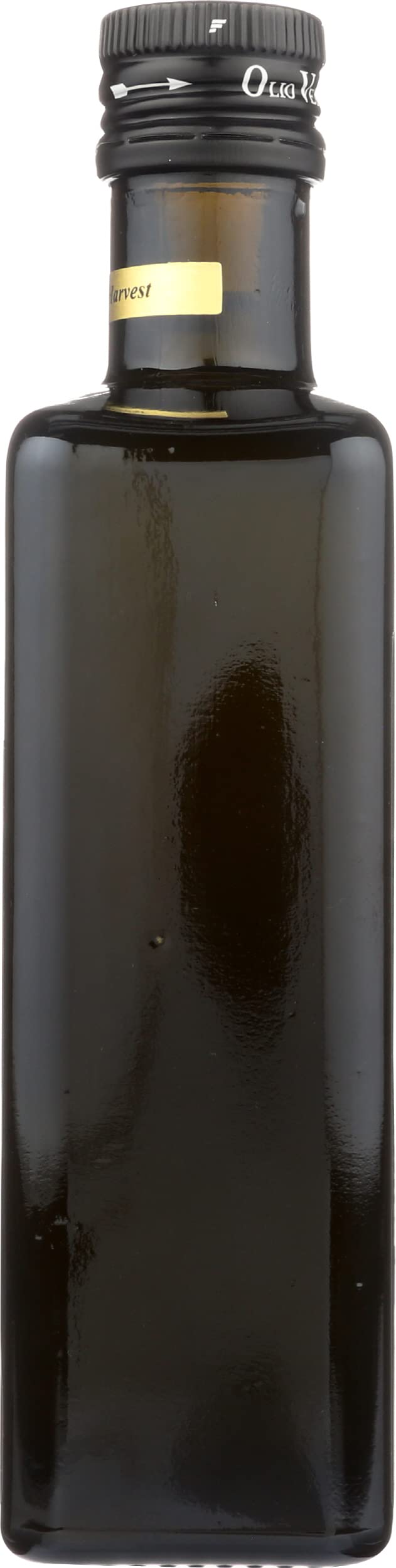 Olio Verde bottle on a kitchen shelf ready for drizzle.