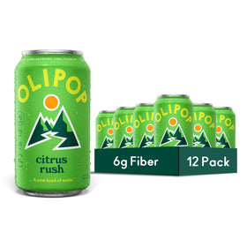 OLIPOP Ridge Rush can, 12oz, featuring prebiotic fiber for digestive wellness