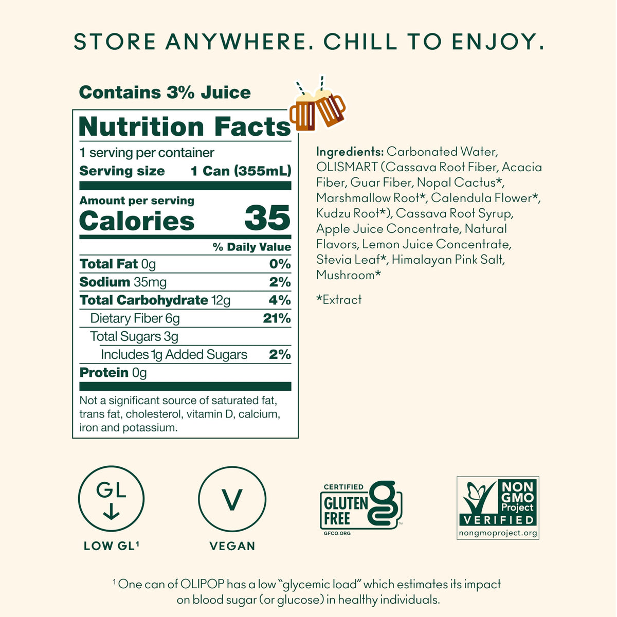 OLIPOP Root Beer pantry-pack image ideal for sharing with friends
