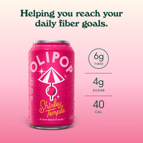 OLIPOP Shirley Temple glass serving as a refreshing mocktail option.