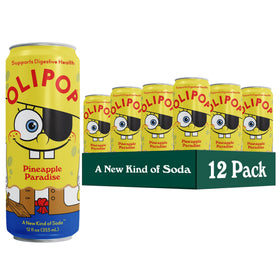 OLIPOP SpongeBob Pineapple Paradise can with tropical flavor and fiber