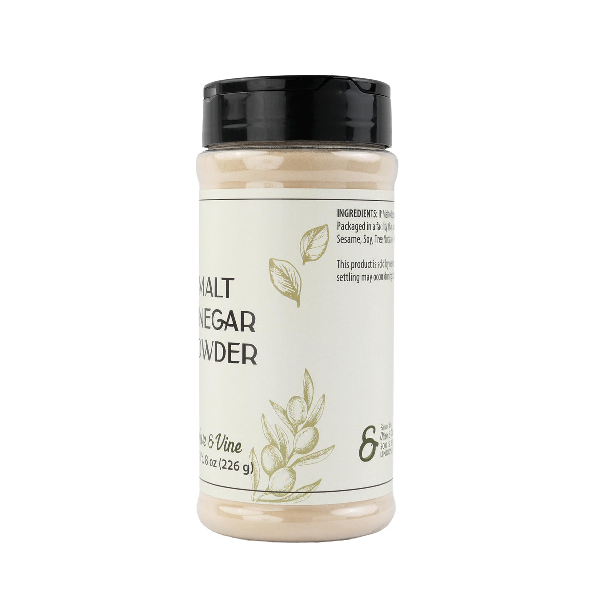 Olive & Vine Malt Vinegar Powder adds tangy flavor to finished dishes.