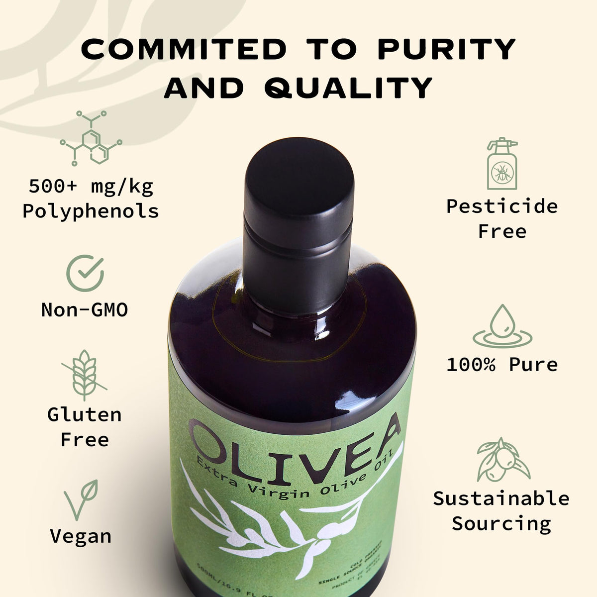 OLIVEA olive oil drizzle invites finishing, dressing, or dipping to savor flavor