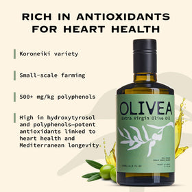 OLIVEA olive oil glass bottle preserves purity and aroma with sustainable packaging