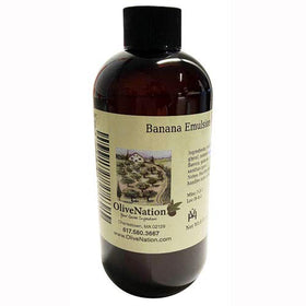 OliveNation Banana Emulsion bottle pour enhances flavor and aroma in baked goods