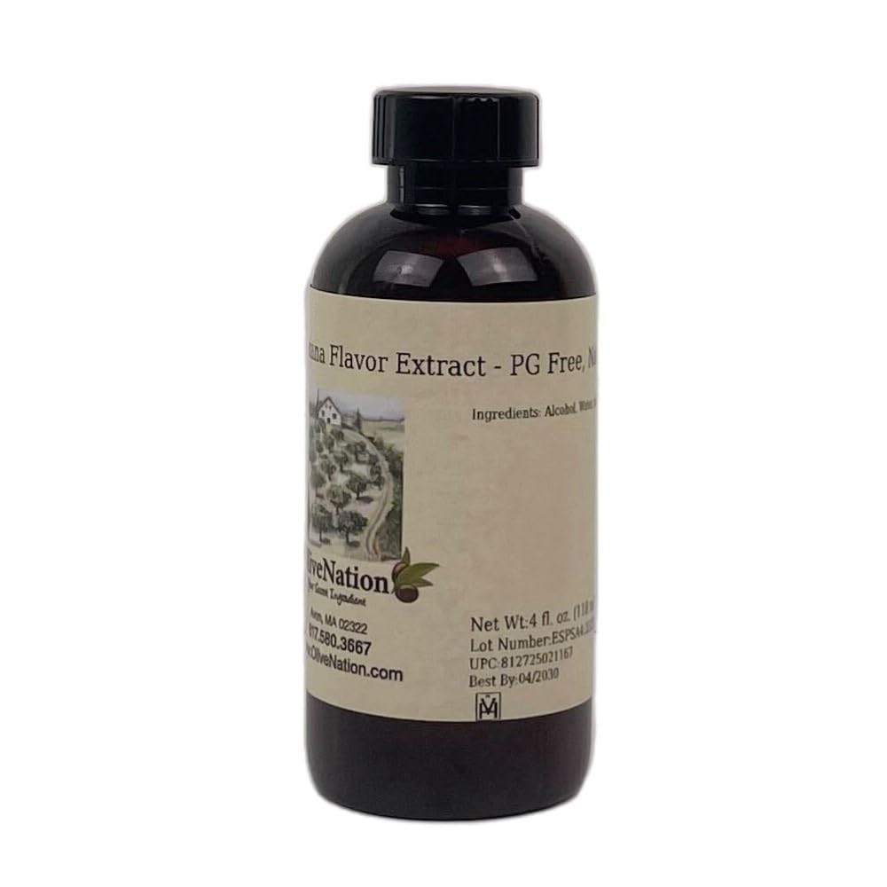 OLIVENATION banana extract bottle pour enhances baking with banana flavor