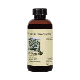 OLIVENATION Black Walnut Extract bottle pour showing rich nutty aroma for baking
