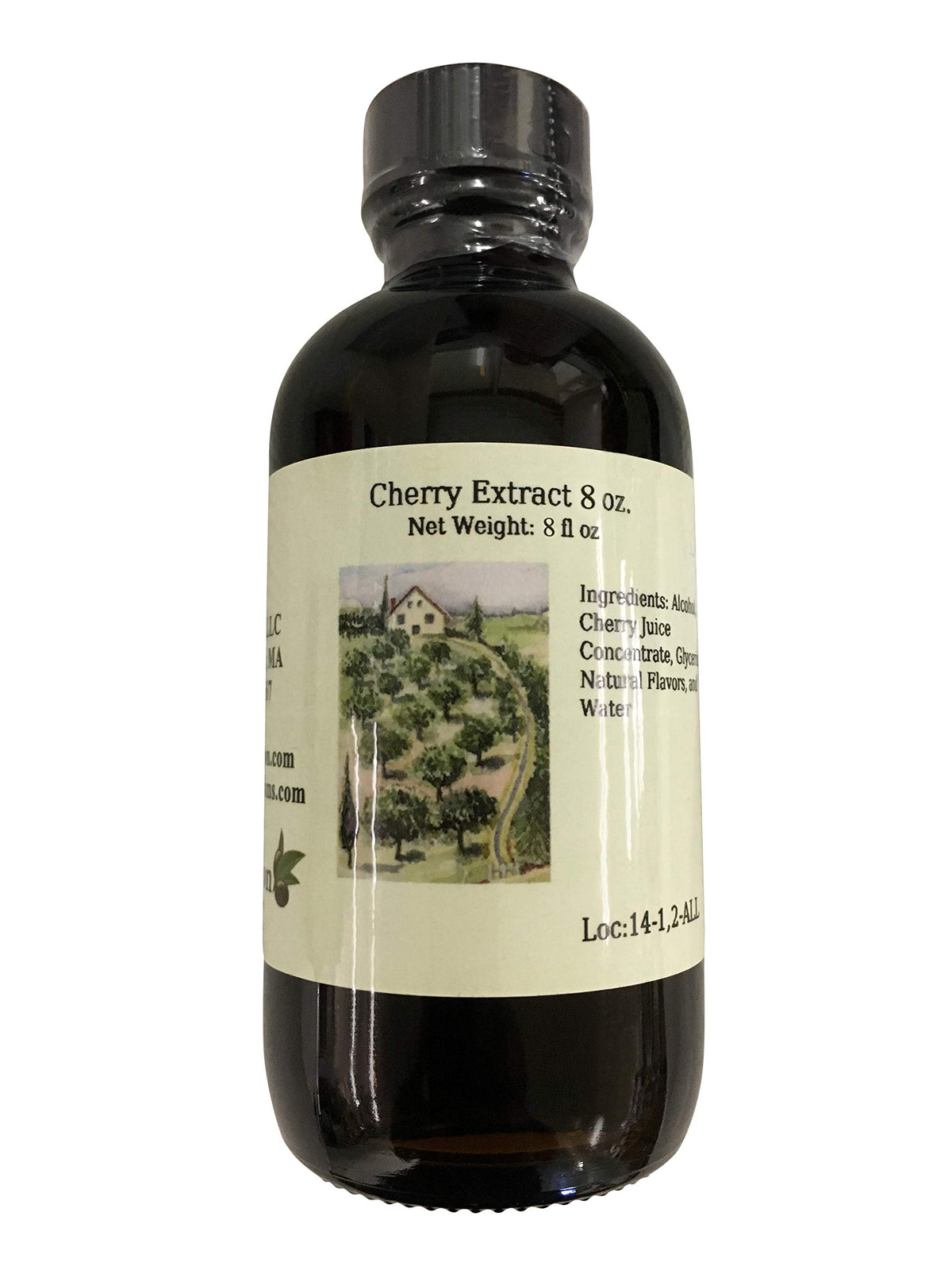 OLIVENATION Cherry Extract bottle for sauces, desserts, and marinades, enhancing cherry flavor.