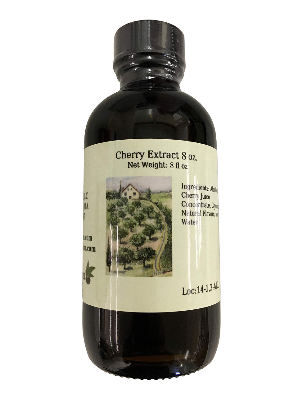 OLIVENATION Cherry Extract bottle for sauces, desserts, and marinades, enhancing cherry flavor.