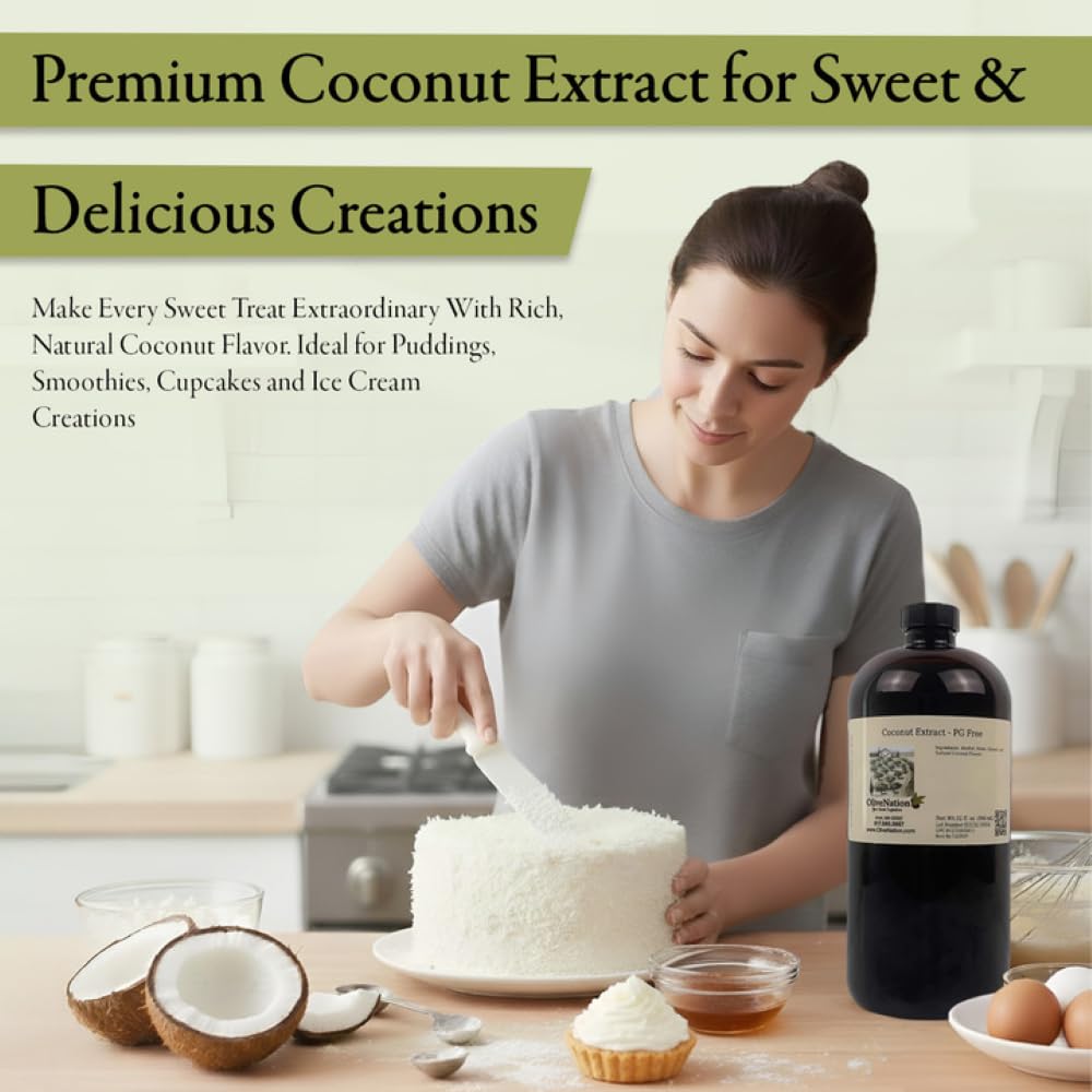 OLIVENATION Coconut Extract in muffins adds coconut depth to baked goods.