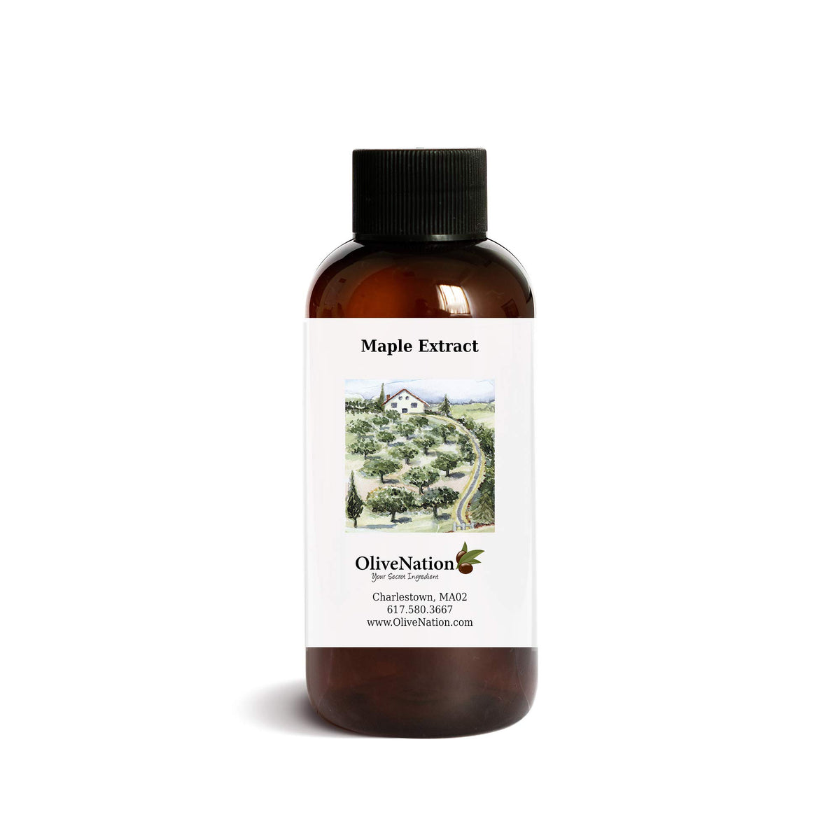 OLIVENATION Maple Extract bottle showcasing rich maple aroma for baking and flavoring