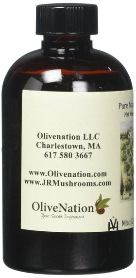 OLIVENATION maple flavoring ingredients label highlights non-GMO and vegan, ideal for baking.