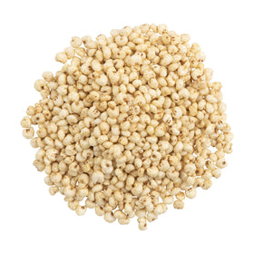 OliveNation Millet Puffs packaging close-up, highlighting gluten-free protein.