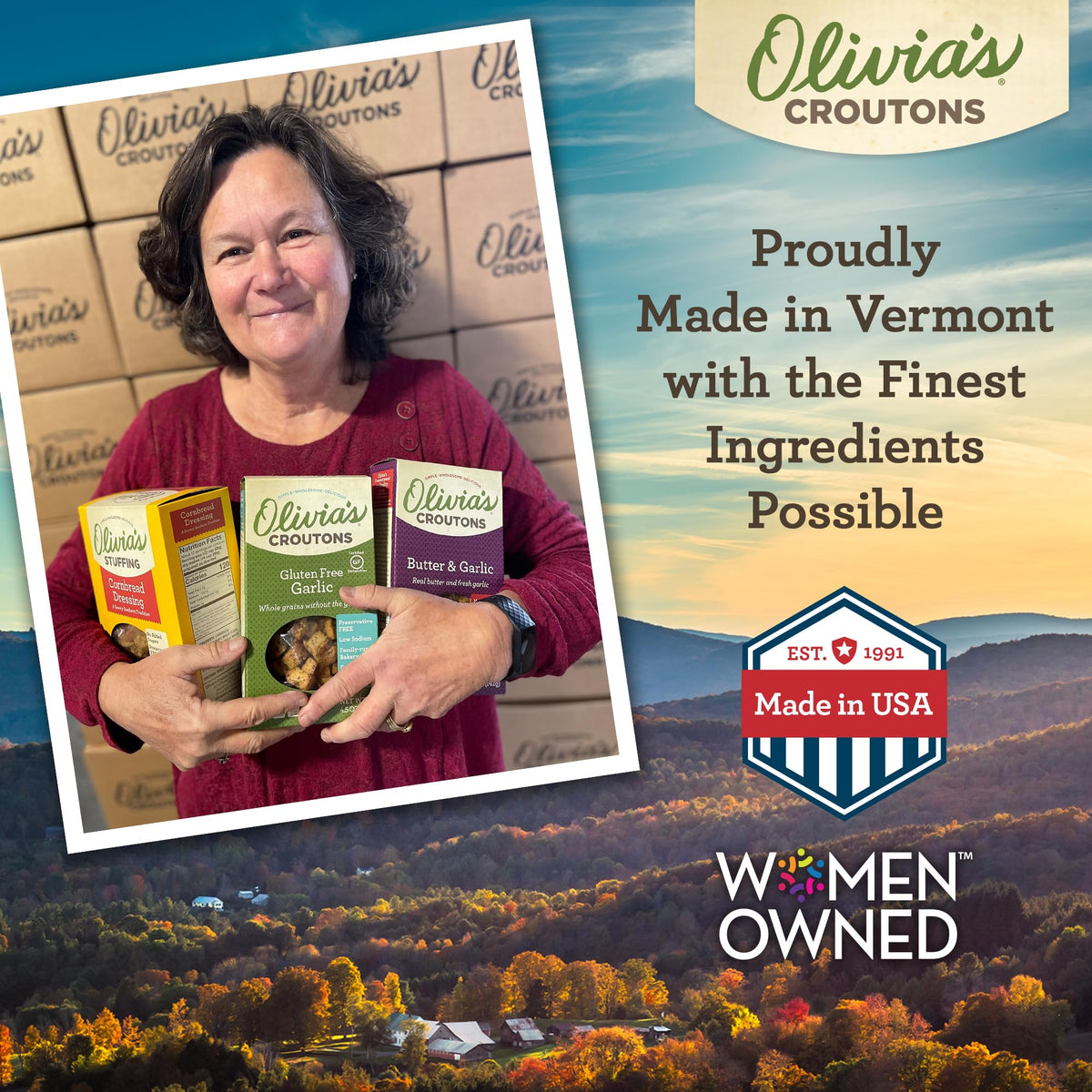 Olivia's Gluten Free Croutons pack-of-2 convenient pantry staple for quick topping