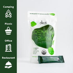Olizzi new harvest olive oil packet delivering fresh, premium taste in compact sachets.