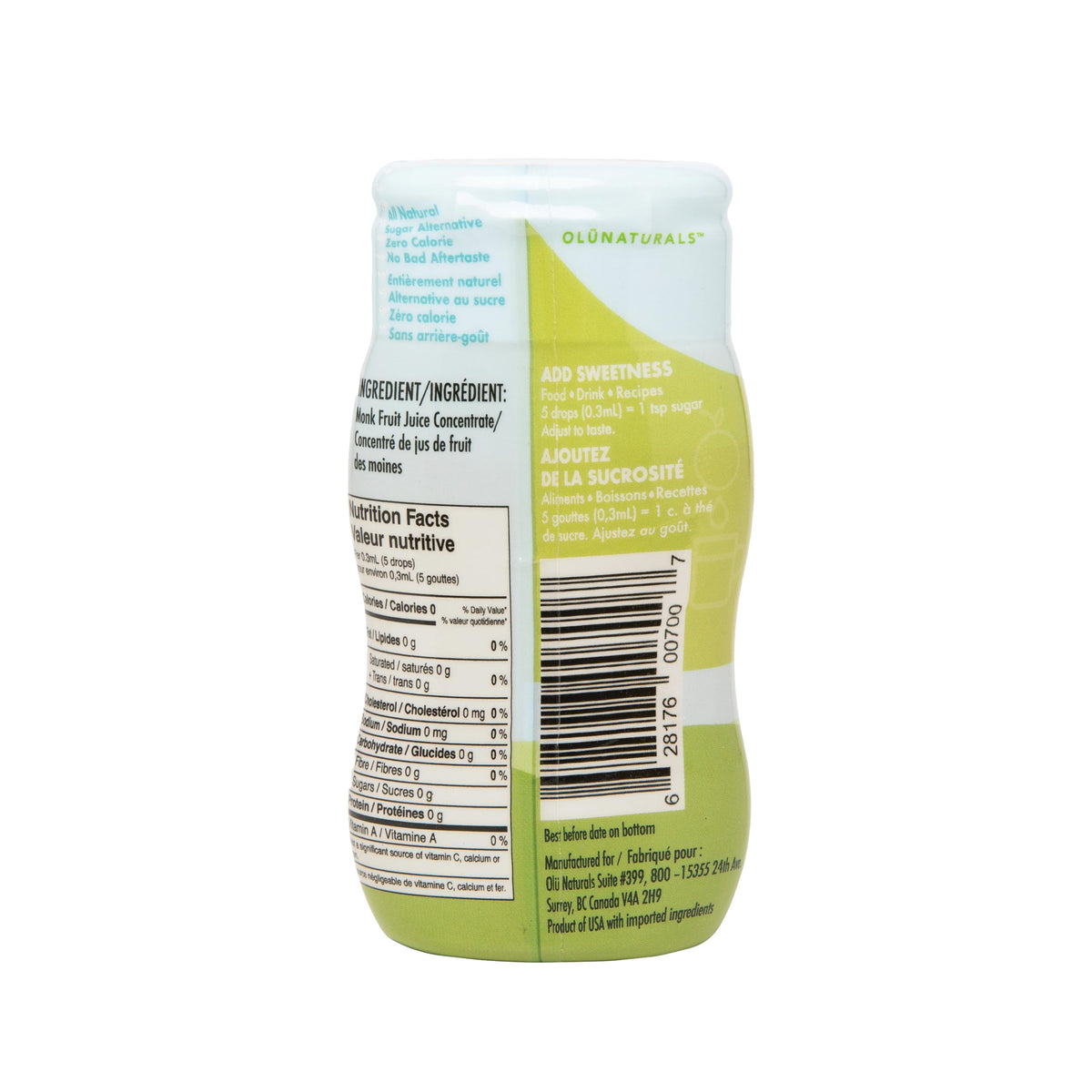 OLÜ NATURALS SweetMonk travel drops convenient for on-the-go sweetness.