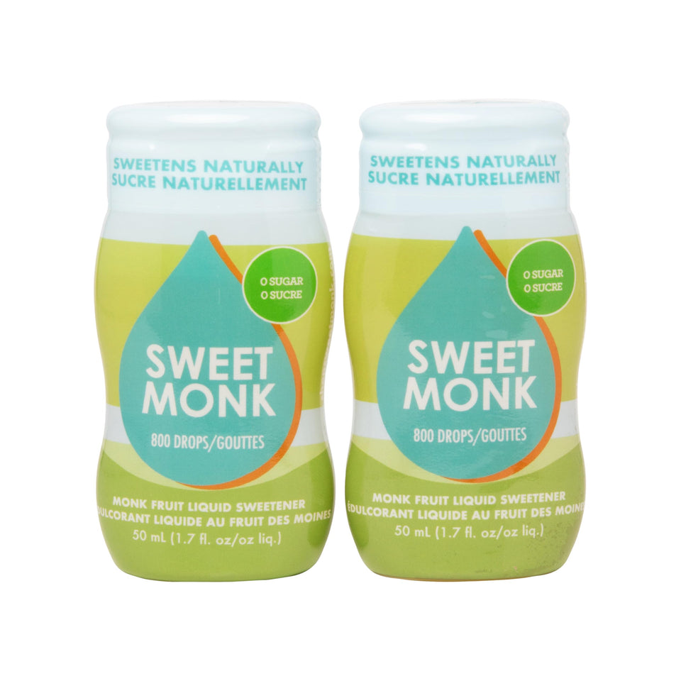 OLÜ NATURALS SweetMonk bottle drops for zero-calorie sweetness in beverages.