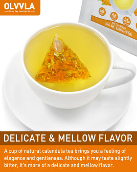 Olvvla resealable calendula tea bags maintain freshness and aroma