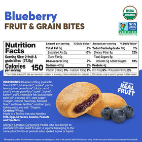 Olyra blueberry bar with prebiotic fiber, high-fiber snack.