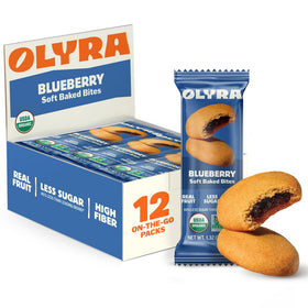 Olyra blueberry fruit bar soft baked, ideal for on-the-go snacking.