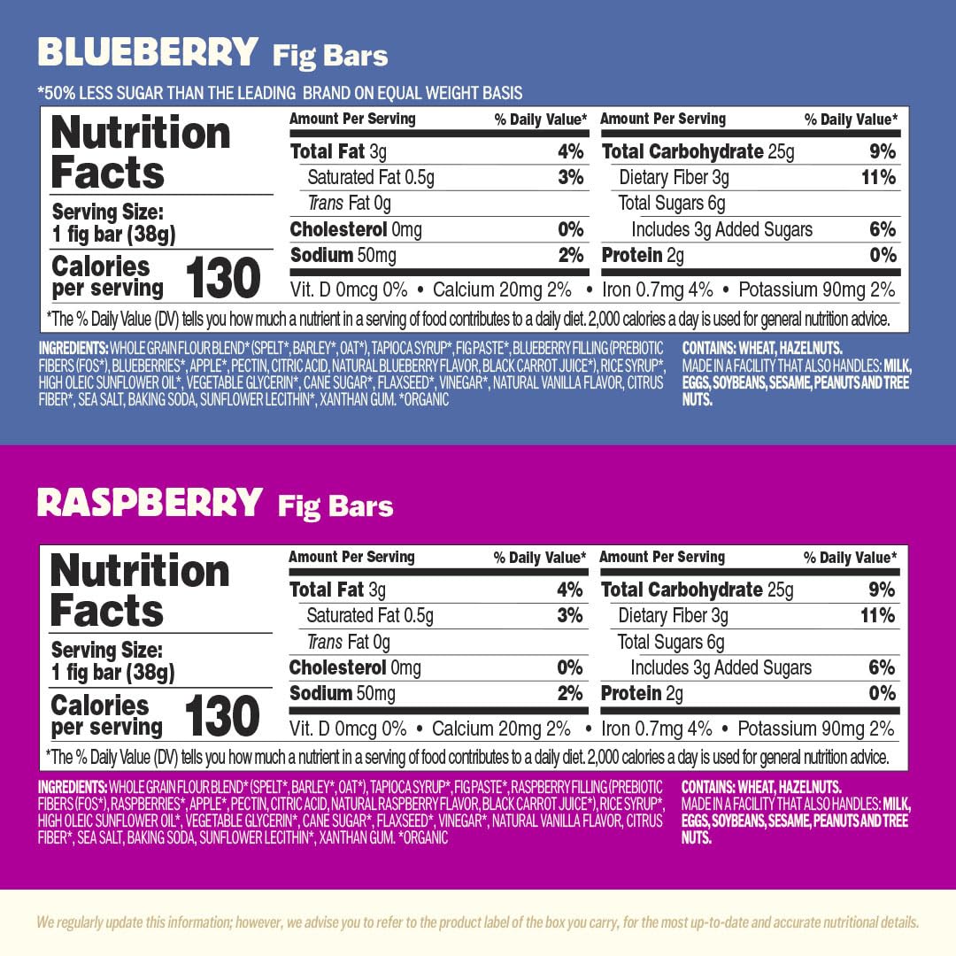 Olyra Fig Bars Raspberry Flavor offers fruity, fiber-rich office snack.
