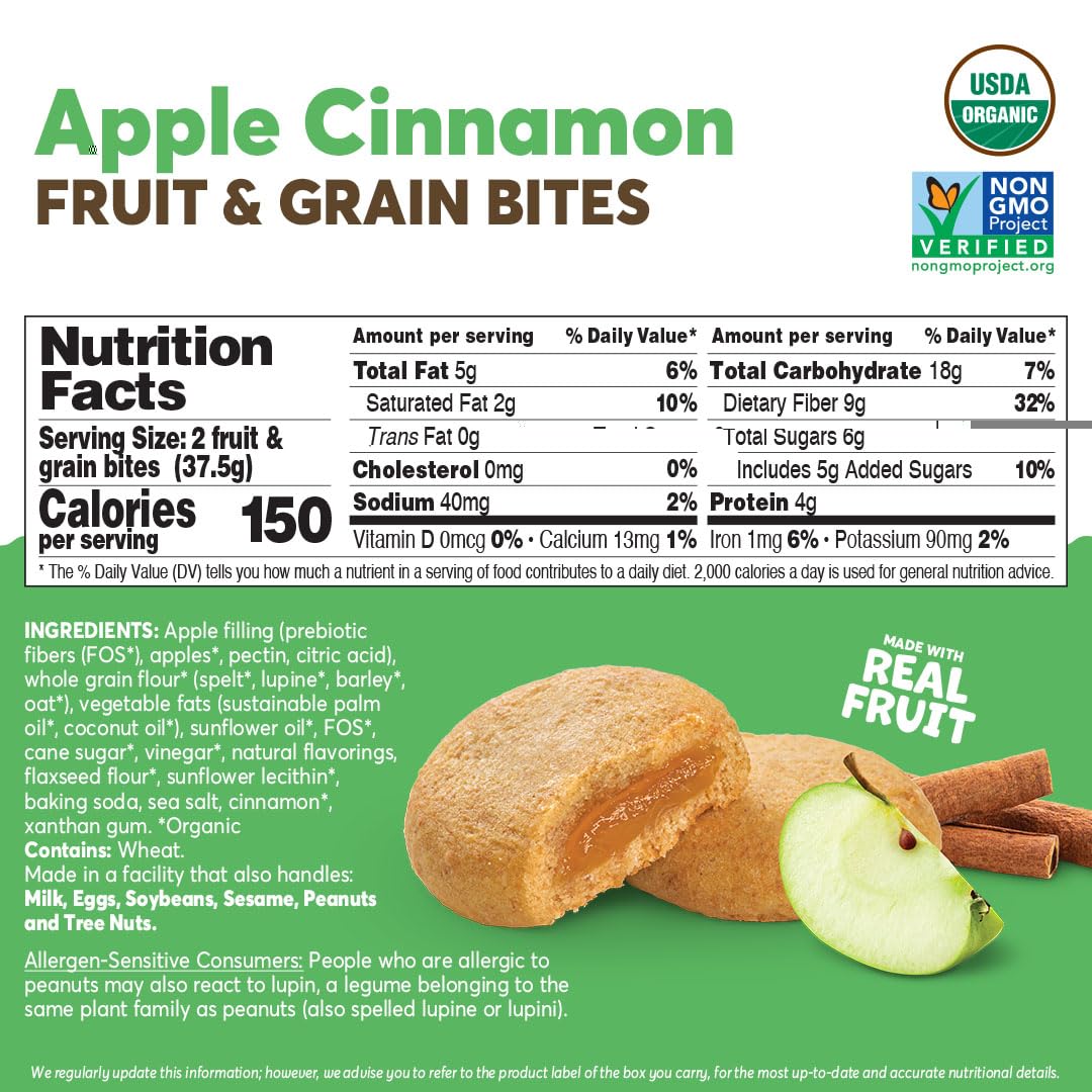 Olyra fruit bars ingredient closeup highlighting organic grains and natural sweetness.