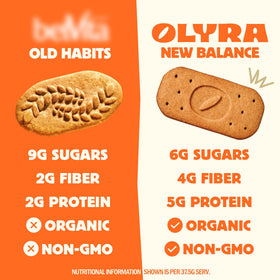Close-up texture of Olyra biscuits with oats and seeds for fiber