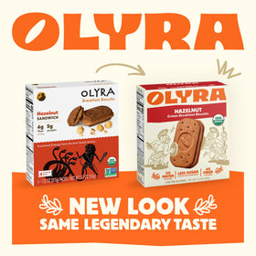 Olyra organic non-GMO label signaling clean, vegan-friendly ingredients.