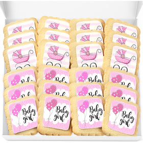 OMCookie Baby Shower Cookies 24-pack for favors and gifts