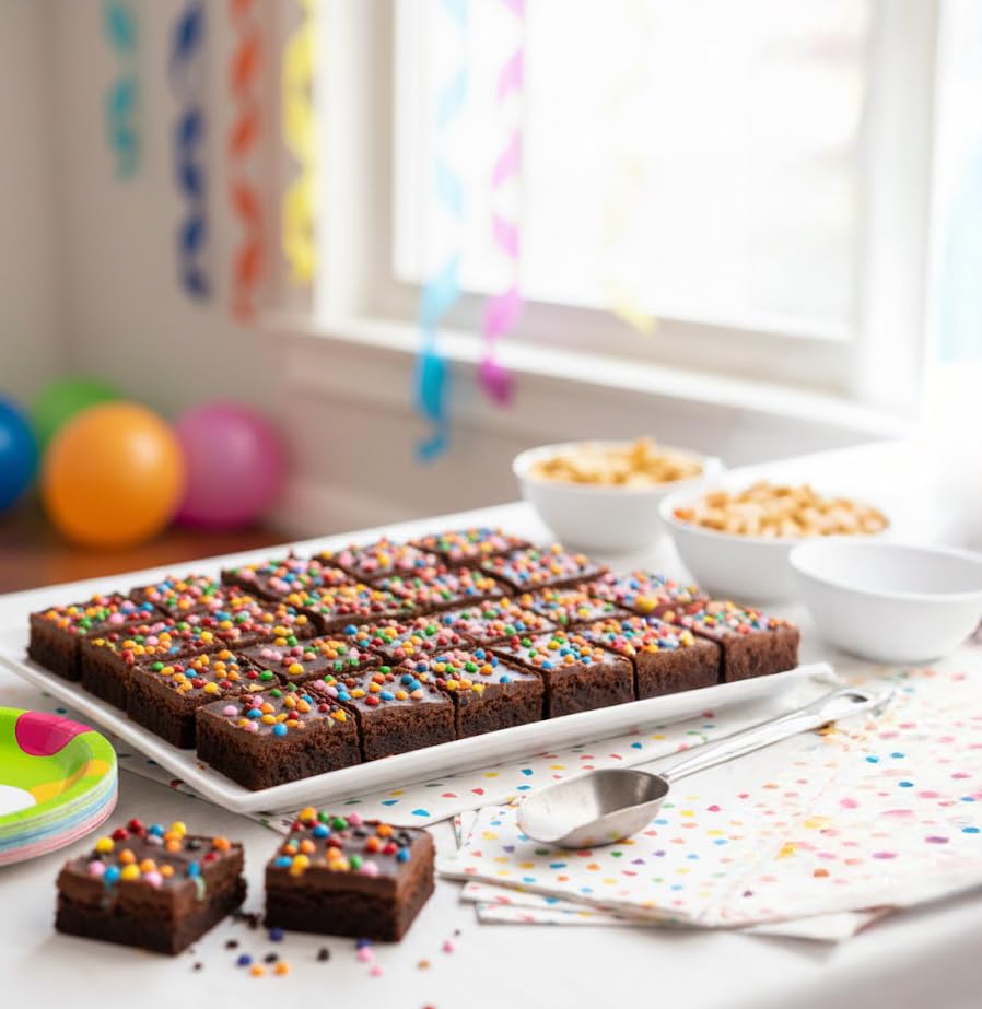 OMCookie birthday brownies kosher pareve status highlighted.
