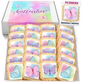 OMCookie butterfly cookies 24-pack for spring parties and gifts