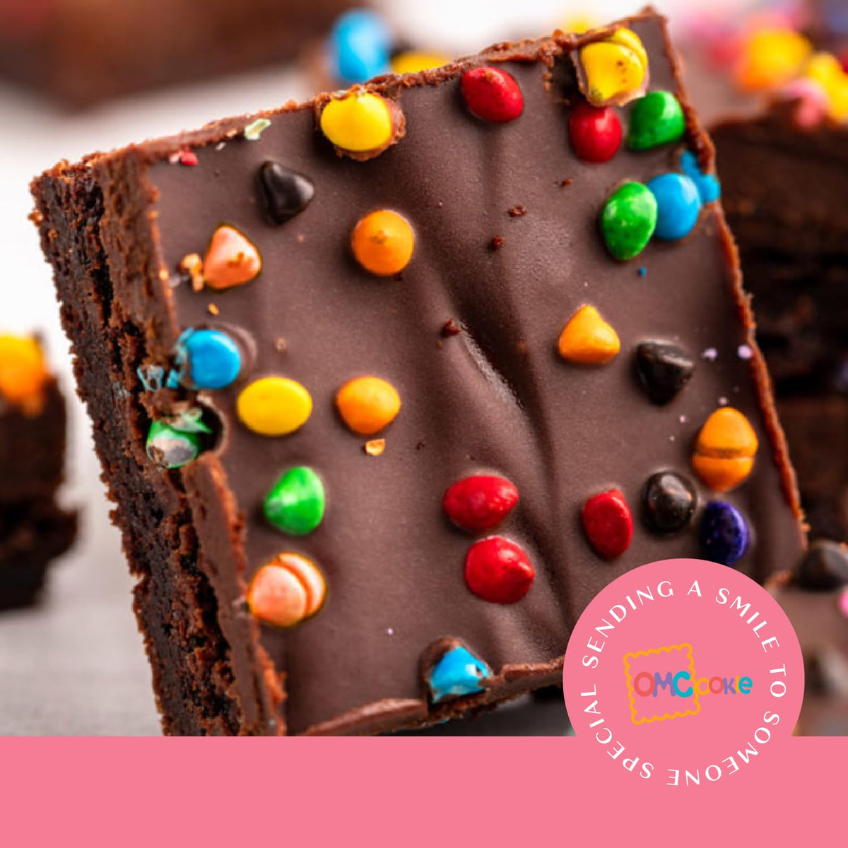 Four fudgy brownies wrapped individually for freshness.