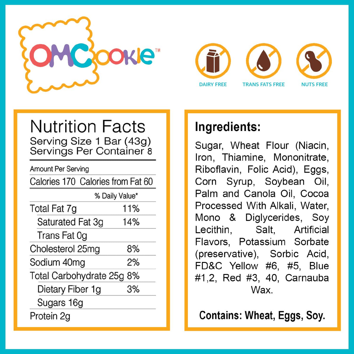 OMCookie congrats brownies dairy-free option suitable for shared celebrations.