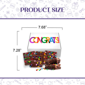 OMCookie congrats brownies premium chocolate treats in a large gift box.