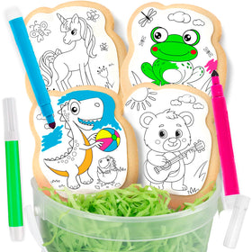 OMCookie cookie decorating kit with four jumbo cookies ready for decorating