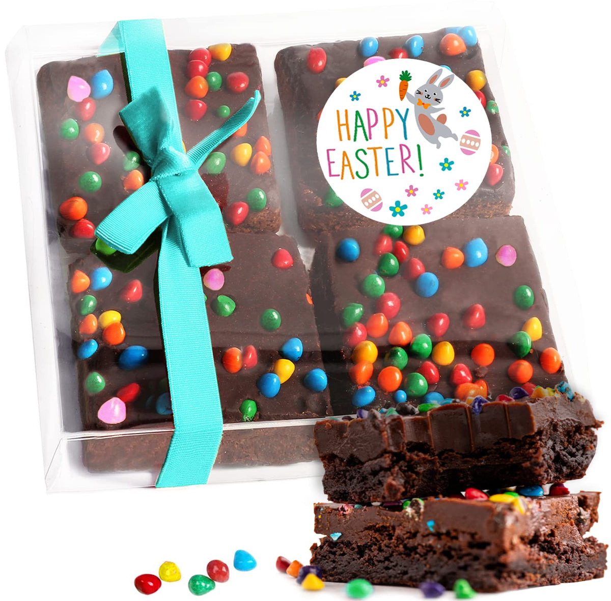 OMCookie Easter brownies gift basket with individually wrapped cookies for freshness