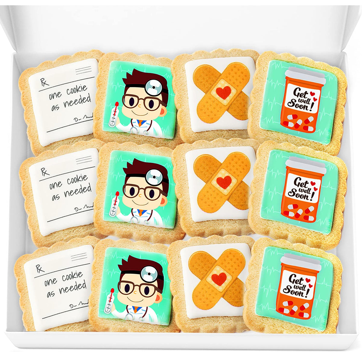 OMCookie edible-ink decorated sugar cookies with vanilla frosting to brighten someone's day.