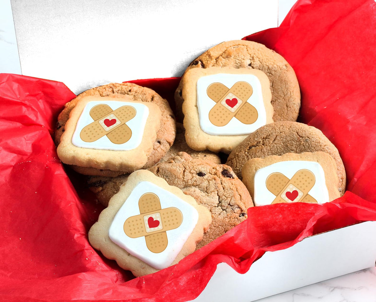 OMCookie Get Well Basket decorated sugar cookies add color and cheer for recovery