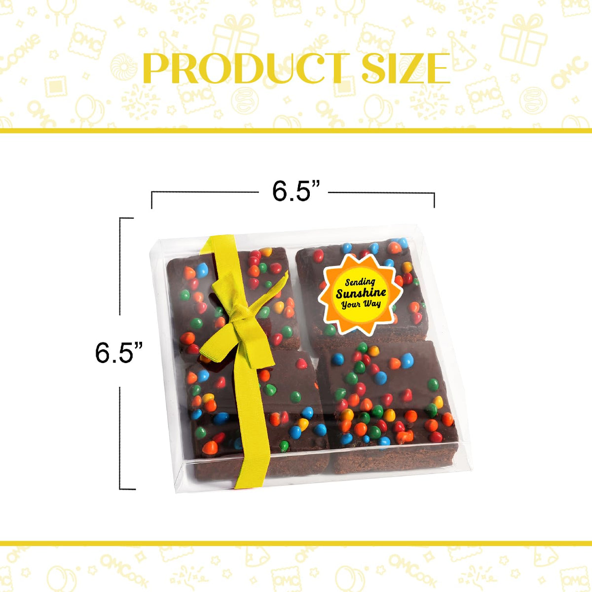 OMCookie gift package includes cookies and brownies, ready for celebrations.