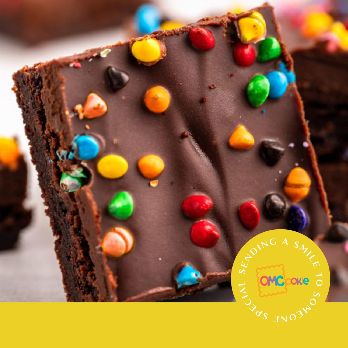 OMCookie nut-free dairy-free brownies, safe for nut-allergy gatherings.