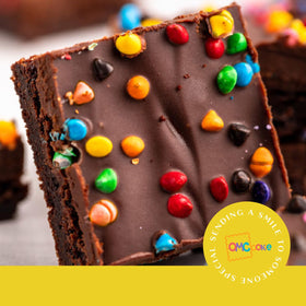 OMCookie nut-free dairy-free brownies, safe for nut-allergy gatherings.