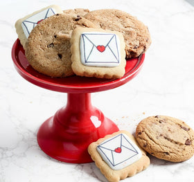 OMCookie gift basket highlights kosher, nut-free facility for inclusive gifting.
