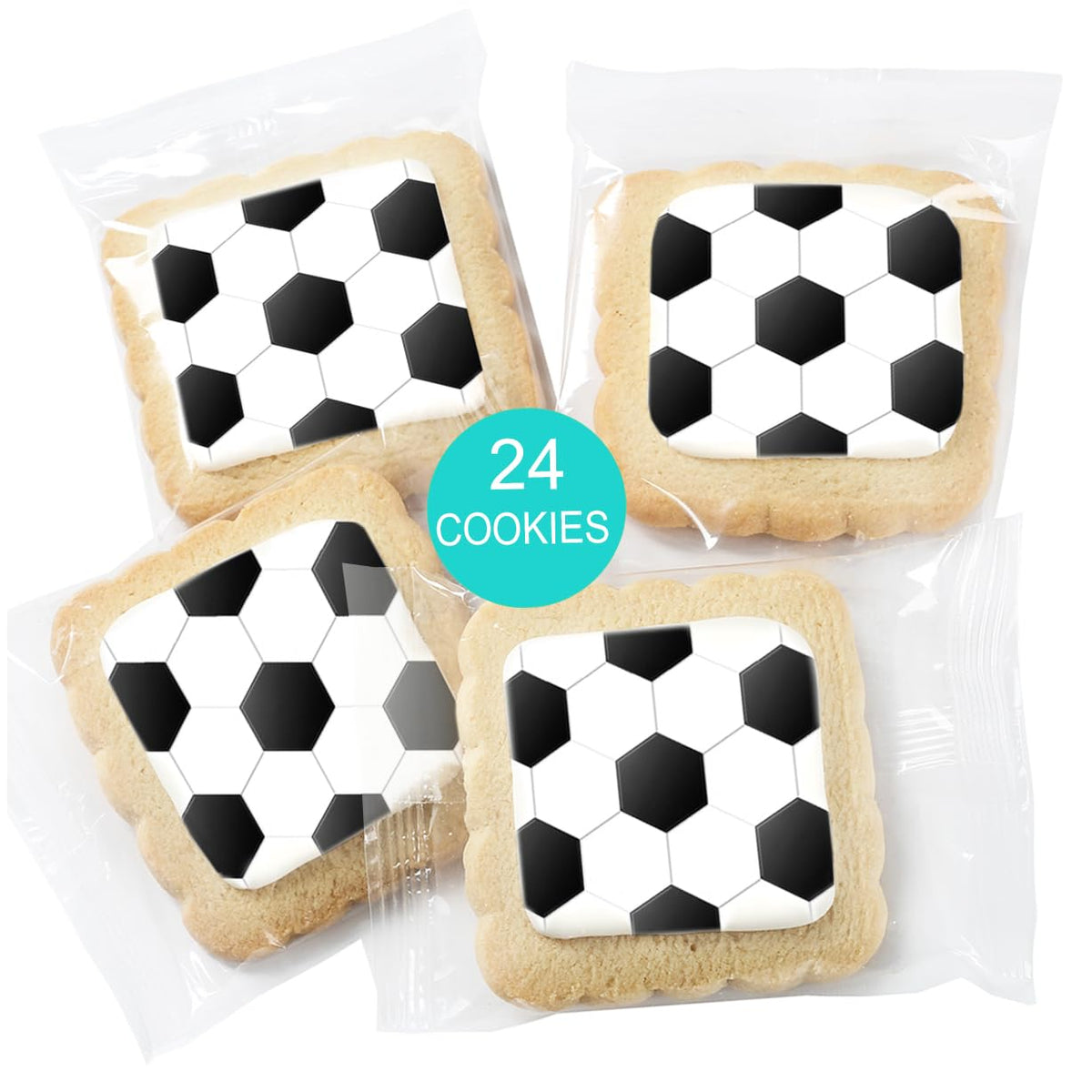 OMCookie soccer cookies securely bubble-wrapped for safe delivery.