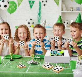 OMCookie soccer cookies with edible ink printing, ideal for themed celebrations.