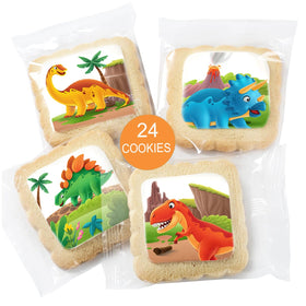 OMCookie T-Rex cookie design enhances Jurassic vibes for kids' birthday celebrations.