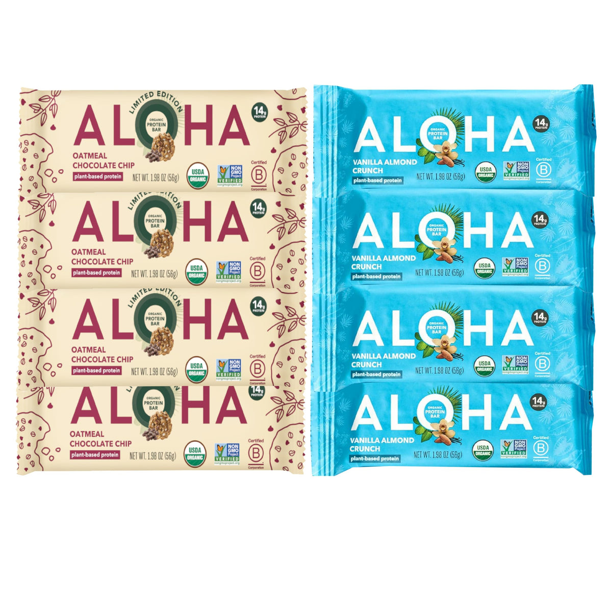 OMNICOAST GOODS Aloha Oatmeal Chocolate Chip Bar, convenient plant-based snack for on-the-go energy.