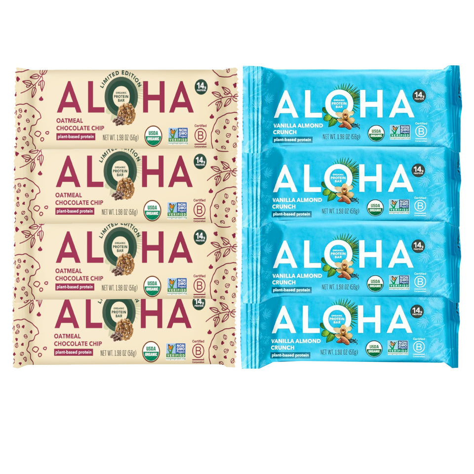 OMNICOAST GOODS Aloha Oatmeal Chocolate Chip Bar, convenient plant-based snack for on-the-go energy.