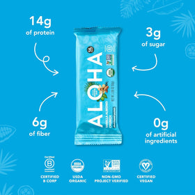 OMNICOAST GOODS Vanilla Almond Crunch Bar, gluten-free, low-sugar option for a quick bite.