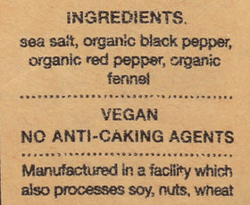 Omnivore Salt on vegetables adds mineral brightness.